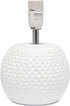 Simple Designs LT2084-PNK Mini Studded Texture White Ceramic Bedside Table Lamp, Pink