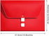PU Leather A4 File Folder, Large Document Holder, Waterproof Envelope Case with Handmade Closure, Red
