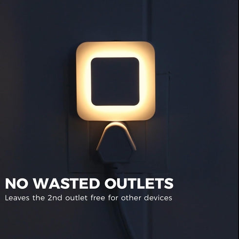 Hallway/Stairway/Bathroom/Bedroom/Kitchen,2 Packs Midea Backlit Night Lights Plug Into Wall for Sleep,Indirect Soft