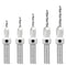YOUYAR Carbide Tipped Pro Countersink Drill Bit Set #4, 6, 8, 10, 12, 5-Piece Tapered Drill Bit for Woodworking