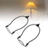 MUNEFE E26 (2Pcs) Lamp Shade Harps Holder, Lamp Harp Holder Kit, Metal Lampshades Holder with Light Base for Table