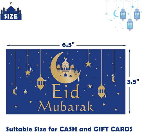 Set 24 Kitticcino Eid Money Envelopes Gift Card Holders for Ramadan Eid Mubarak Greetings Supplies Eid Holiday