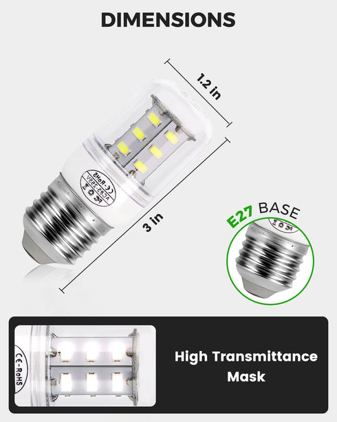 Upgraded KEI D34L Refrigerator Bulb 5304511738 LED Light Bulbs for Frigidaire Kenmore, 2 Packs