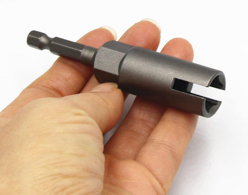 1PCS Deep Power Wing Nut Driver, 1/4" Hex Shank Slot Wing Nut Drill Bit Socket Wrenches Tool
