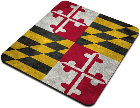 Maryland State Flag Vintage Aged American Flags Pattern Mousepad, Rubber Gaming Mat 9.5 X 7.9 Inch