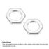 PATIKIL M10 1.0 30 Pack 2.5mm x Steel Hex Nuts, Metric Thread Zinc Plated Finished Hardware Nuts Screw Bolt Fasteners