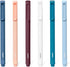 Poppin Signature Ballpoint Pens, Medium Point 1mm, Set of 6 Professional Office Pens (Assorted Contemporary with Black
