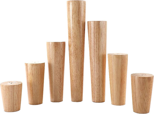 Tophacker 10cm/3. Solid Wood Round Furniture Legs, Replacement Sofa Feet, Wooden Cabinet Legs, Table Legs, for TV