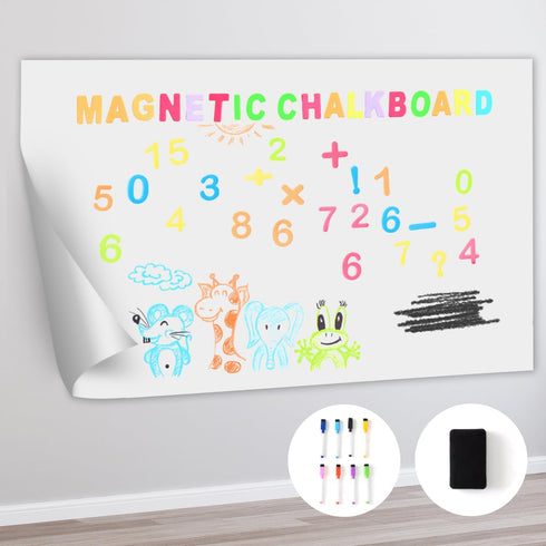 Magnetic Dry Erase Whiteboard Paper, 12 x 8 Inch Self Adhesive Magnetic Dry Erase Board Sticker for Wall