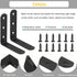 10Pcs 4 Inch 90 Black L Bracket Corner Braces Stainless Steel Heavy Duty Shelf Bracket for Wood, Shelves, Wall Hanging