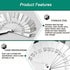 Stainless Steel Feeler Gauge - Dual Reading Combination Gap Thickness Measure Inch & Metric 0.127-0.508mm / 0.005