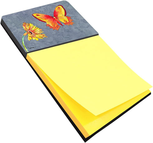 Caroline's Treasures Gerber Daisy and Butterfly Refillable Sticky Note Holder, 3.25 by 5.5", Multicolor