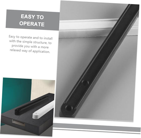 2pcs KALLORY Rail Slides Smooth Silent Furniture Guide Rails Side Mount Replacement for Bedside Cabinets Wardrobes