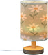 ALAZA Daisy Flower Heart Table Lamp for Bedroom USB Port Bedside Lamp Small Nightstand Desk Lamp for Girls Boys Kids
