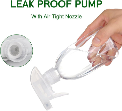 Empty Clear Plastic Spray Bottles 13.5oz/400ml, Adjustable Nozzle Mist/Stream Heavy Duty Plant Mister Spray Bottle