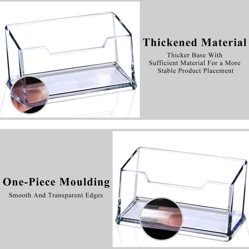 Clear Acrylic Business Card Holder, Desk Name Card Organizer Fits 50 Business Cards