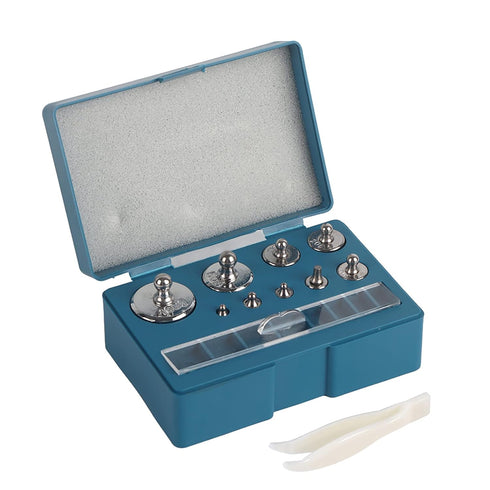 17Pcs Calibration Weight Set for Jewellery, 10mg-100g No.45 Steel Scale Weight Equilibrium Calibration Tool 211.1g