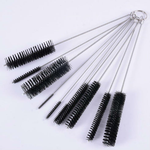 AKOAK 8.2 Inch Set Cleaning,Set 10 Nylon Tube Brush Pipe Cleaning Brushes for Drinking Straws Glasses Keyboards Jewelry