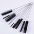 AKOAK 8.2 Inch Set Cleaning,Set 10 Nylon Tube Brush Pipe Cleaning Brushes for Drinking Straws Glasses Keyboards Jewelry