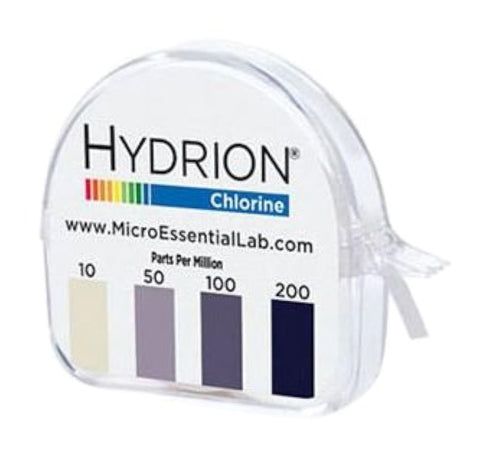 Micro Essential Lab CM-240 Hydrion Chlorine Dispenser, 10-200 PPM Test Roll Plus Extra Roll