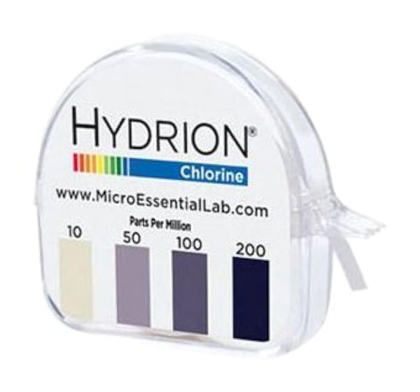 Micro Essential Lab CM-240 Hydrion Chlorine Dispenser, 10-200 PPM Test Roll Plus Extra Roll