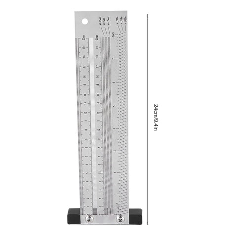 T Type Marking Ruler Hole Ruler for Woodworking, 8 Inch Carpenter Line Gauge Measuring Tool
