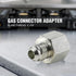 Flextron FTGF-38F12 Gas Connector Adapter Fitting - 3/8" Flare Thread x 1/2" FIP, Stainless Steel