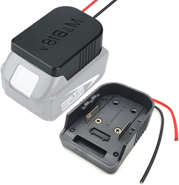 Power Wheels Adapter for Bosch/Makita 18V 14.4V Battery Power Mount Connector with 12 AWG Wires