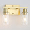 Brass Bedside Wall Sconces Set of 2, 1-Light Gold Bathroom Vanity Lights