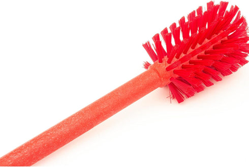 SPARTA Large Water Bottle Brush, 12 Inches Red Plastic Dishwashing Tool for Wide-Mouth Jars, Bottles, Tumblers