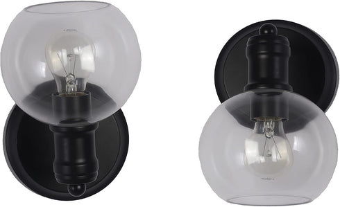 Chloe Lighting 1 6" OXA Transitional Light Matt Black Indoor Wall Sconce Wide