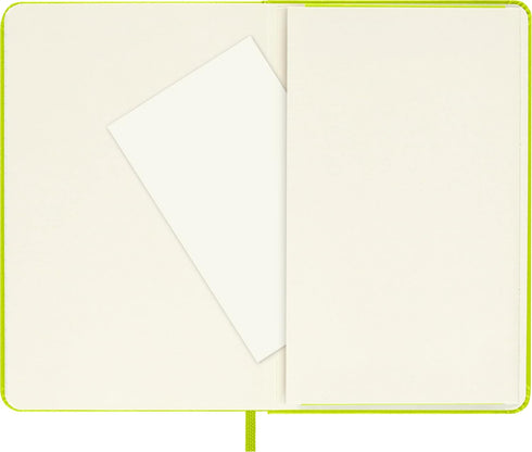 Moleskine Classic Notebook, Hard Cover, Pocket, Ruled/Lined, Lemon Green, 192 Pages