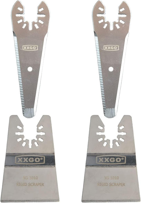 4 Pcs Oscillating Multi Tool Scraper Blades for Removing Paint, Caulk, Adhesive Sealant