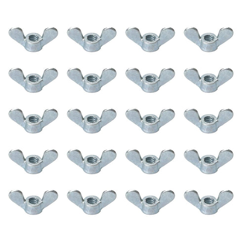 KH866 20 3/16"-24 PCS Wing Nuts, Zinc Plated Butterfly Wingnuts Wing Fasteners Parts Screws Hurrican Shutter Panel Hand