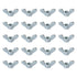 KH866 20 3/16"-24 PCS Wing Nuts, Zinc Plated Butterfly Wingnuts Wing Fasteners Parts Screws Hurrican Shutter Panel Hand