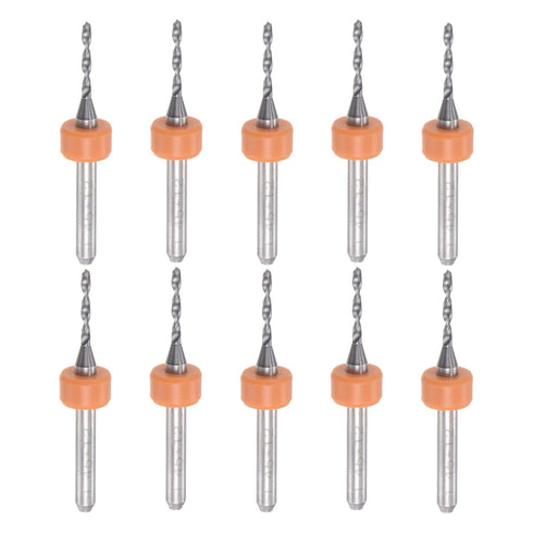 uxcell Micro PCB Drill Bit Set, 10pcs 1/8" Shank 1.45mm Solid Tungsten Carbide CNC Engraving Bits