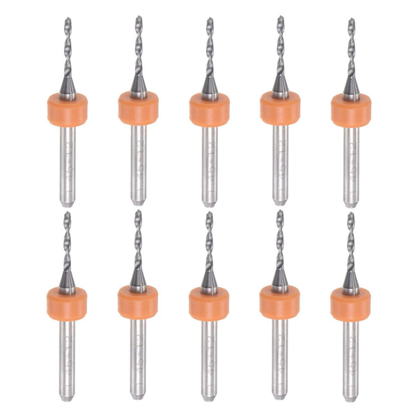 uxcell Micro PCB Drill Bit Set, 10pcs 1/8" Shank 1.45mm Solid Tungsten Carbide CNC Engraving Bits