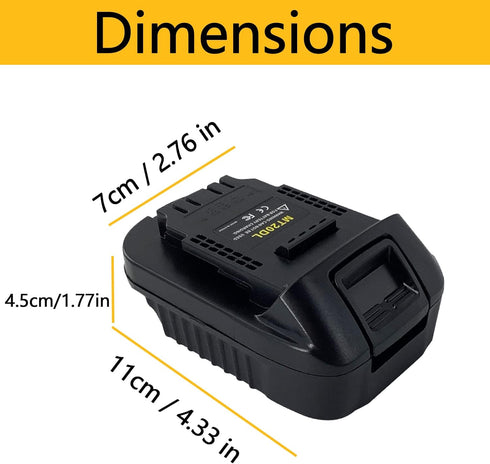 Makita to Dewalt Battery Adapter, Compatible with Makita 18v Lithium Battery, Convert to Dewalt 18v-20v Batteries