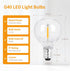 G40 Bulbs, 10 Pack Dimmable Bulbs E12 LED Replacement Shatterproof Globe Light Candelabra Base Warm White for Indoor