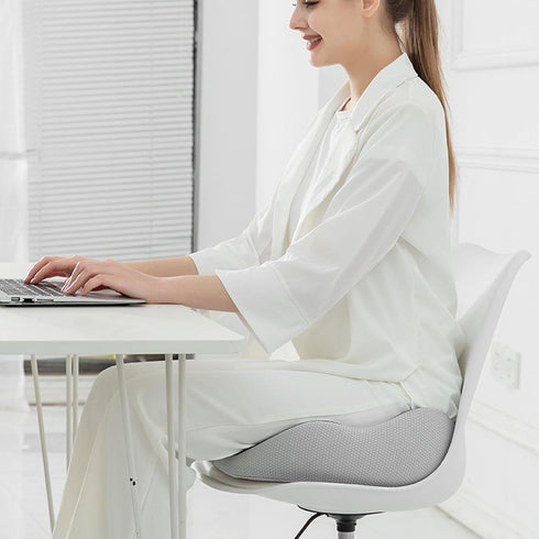 Memory Foam Seat Cushion, Coccyx Pain Relief Cushion with Adjustable Strap, All Day Comfort for Office Chair, Car Seat