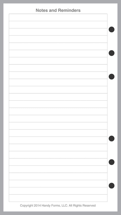 Personal Size Daily Task Planner Insert, Sized for Filofax Personal Notebook (3.7" x 6.75")