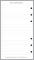 Personal Size Daily Task Planner Insert, Sized for Filofax Personal Notebook (3.7" x 6.75")