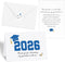 Motipuns 100 Sets Blue 2026 Graduation Thank You Cards with Envelopes and Stickers