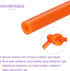 DMiotech 5/32" ID 5/16" OD 3.3 Feet Orange Silicone Tube, Industrial Tubing for Water Air Pump