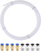 uxcell Pneumatic PTFE Air Tubing Kit with M8 G1/8 Push to Connect Fittings, 4mm OD 2M White