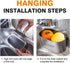 Frinovalt Stainless Steel Drain Basket, Kitchen Sink Drain Basket Storage Rack Strainer for Vegetables, Fruits, Kitchen