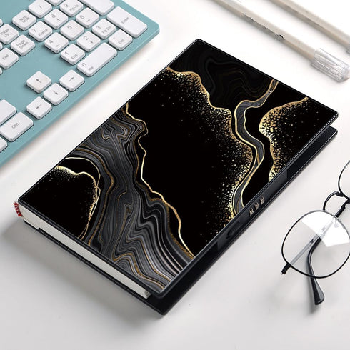 ZXHQ Marble Diary for Girls with Lock, Hidden Password Writing Travel Diary Hardcover Leather A5 Lined Notebook Black(8.5 x 5.9 inch) by ZXHQ