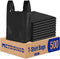METRONIC 500 Count Black Plastic T-shirt Bags with Handle, 11.5 x 6.5