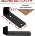 ISOKER 7 inch 3-Pack 1/5 Corner Shelf Bracket, Thick Carbon Steel Hidden Shelf Brackets, Rustic Industrial Brackets