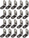 Framing Hardware 20 Pack 1/2 x 1/2 Zinc Plated Steel Corner Brace L Brackets with Screws for Picture Frames